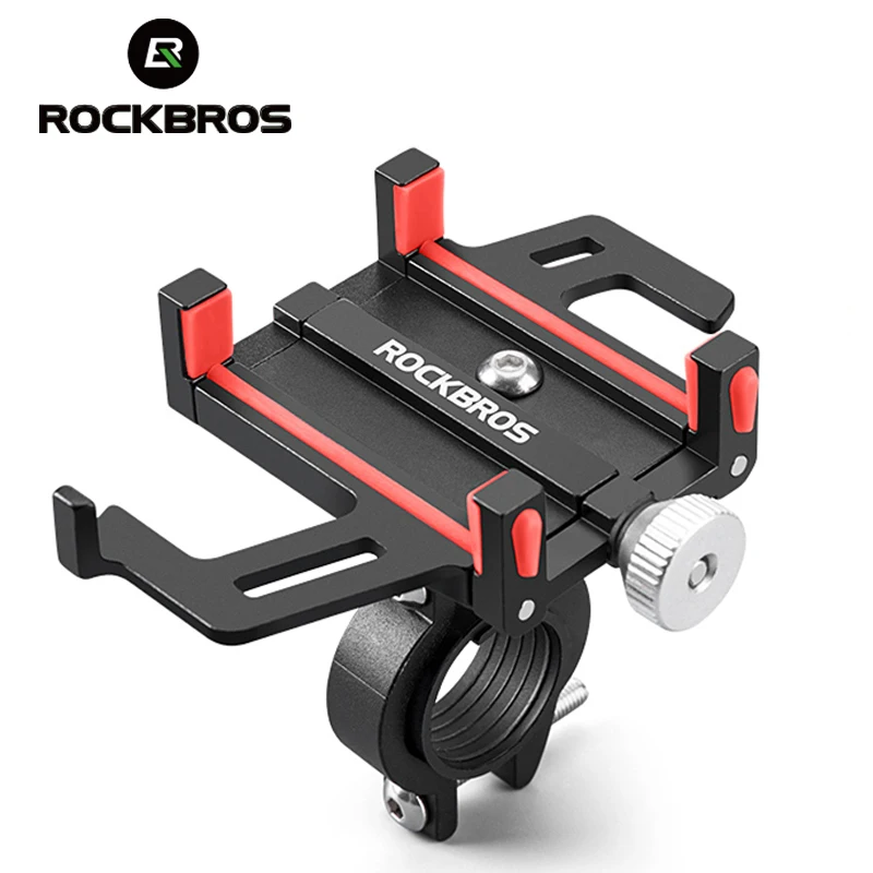 ROCKBROS CNC Aluminum Motorcycle Phone Holder - Shockproof Bike Mount